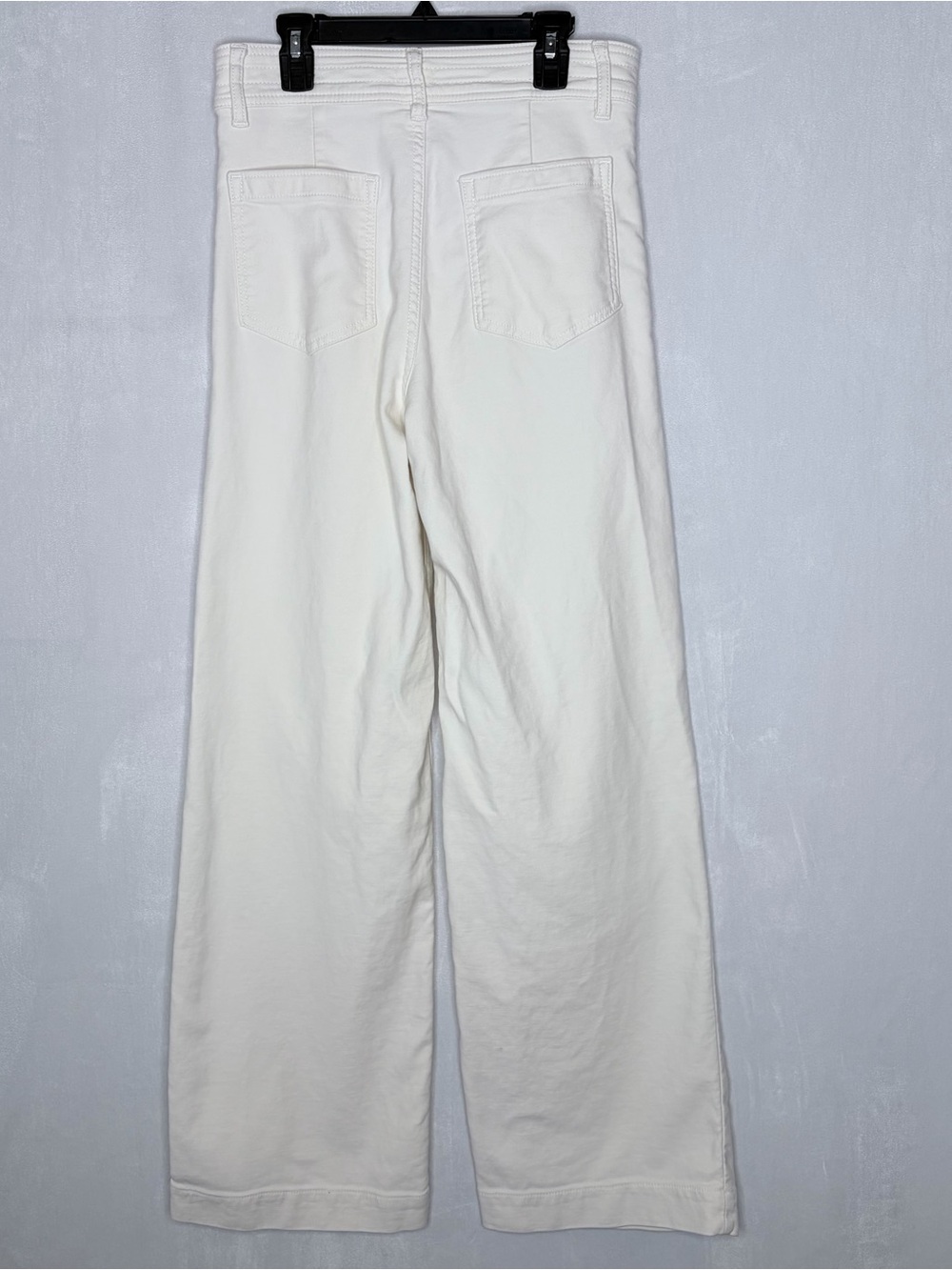Faherty White Stretch Harbor Wide Leg Pants - Picture 9 of 9